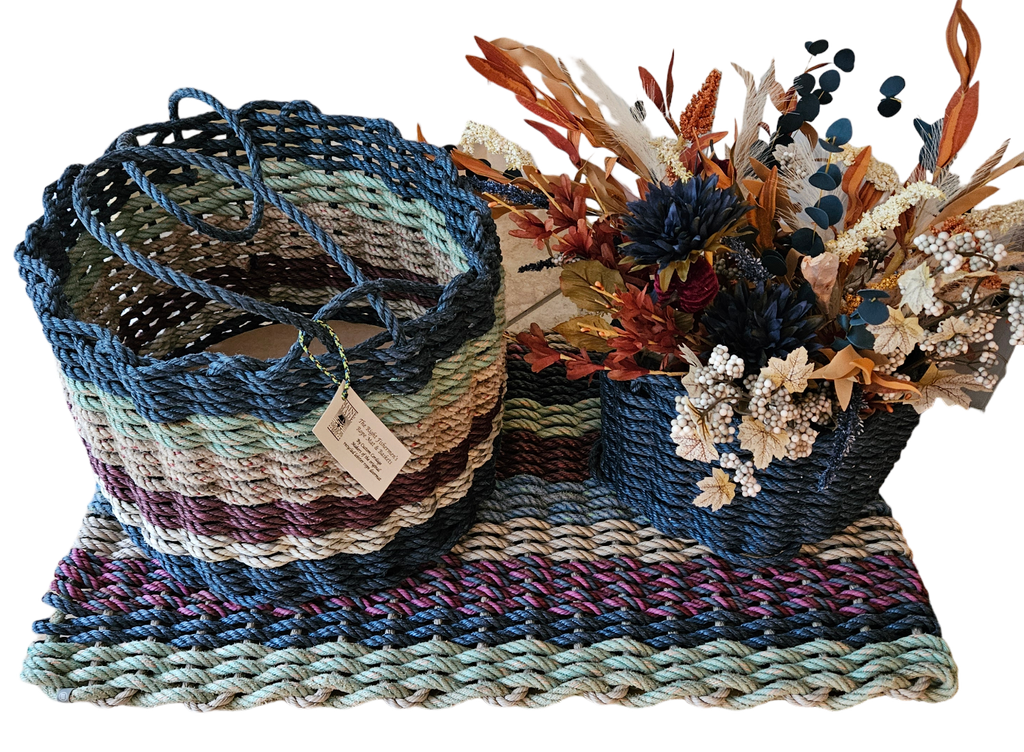 RECYCLE / UPCYCLE - Handcrafted Woven Maine Rope Door Mat