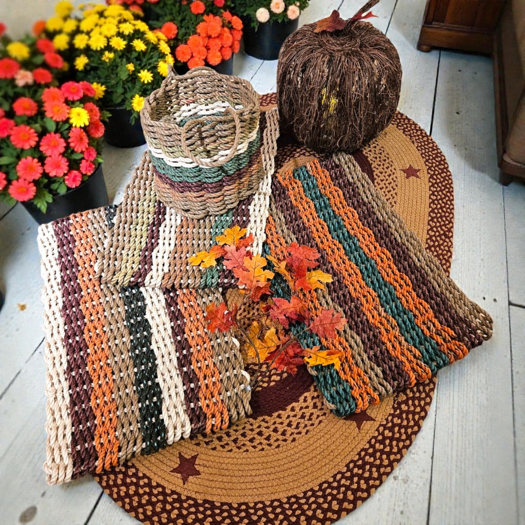 RECYCLE / UPCYCLE - Handcrafted Woven Maine Rope Door Mat