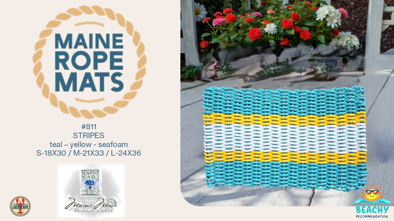 811 5S - Handcrafted Woven Maine Rope Door Mat