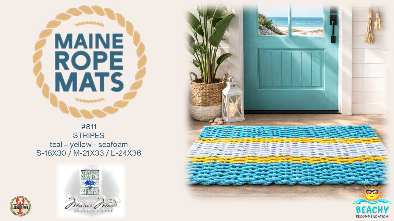 811 5S - Handcrafted Woven Maine Rope Door Mat