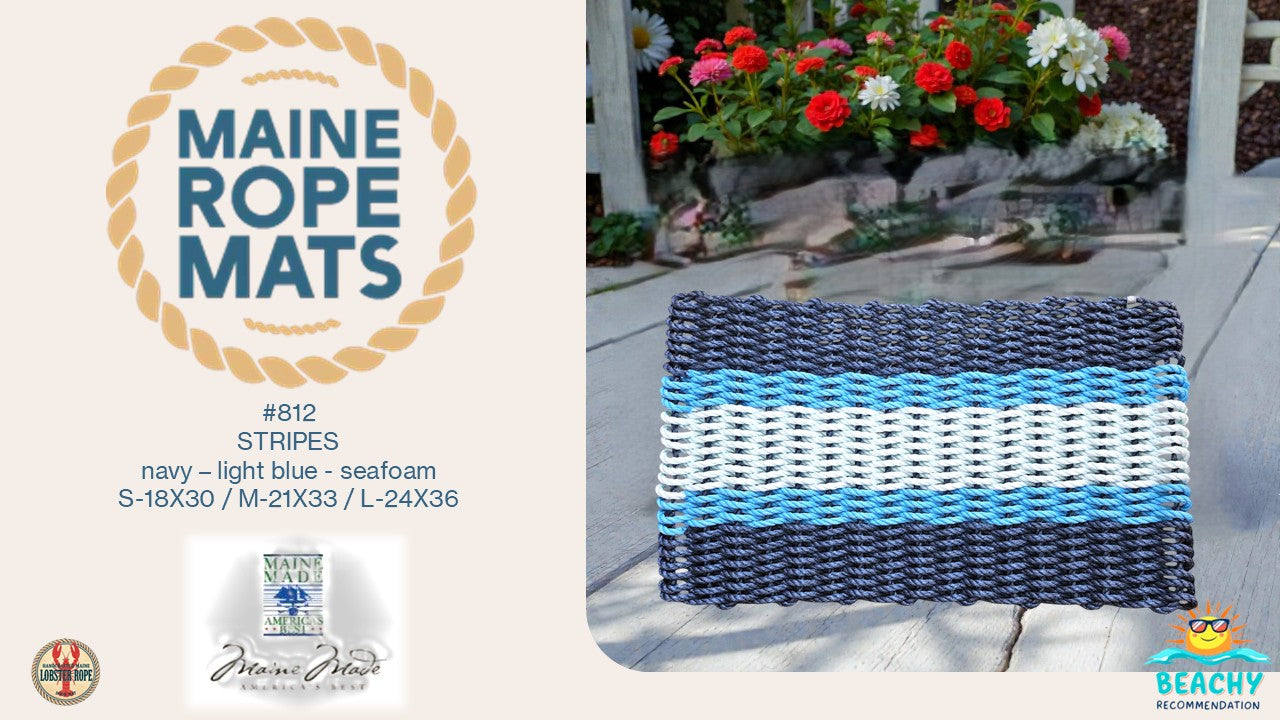 812 5S - Handcrafted Woven Maine Rope Door Mat