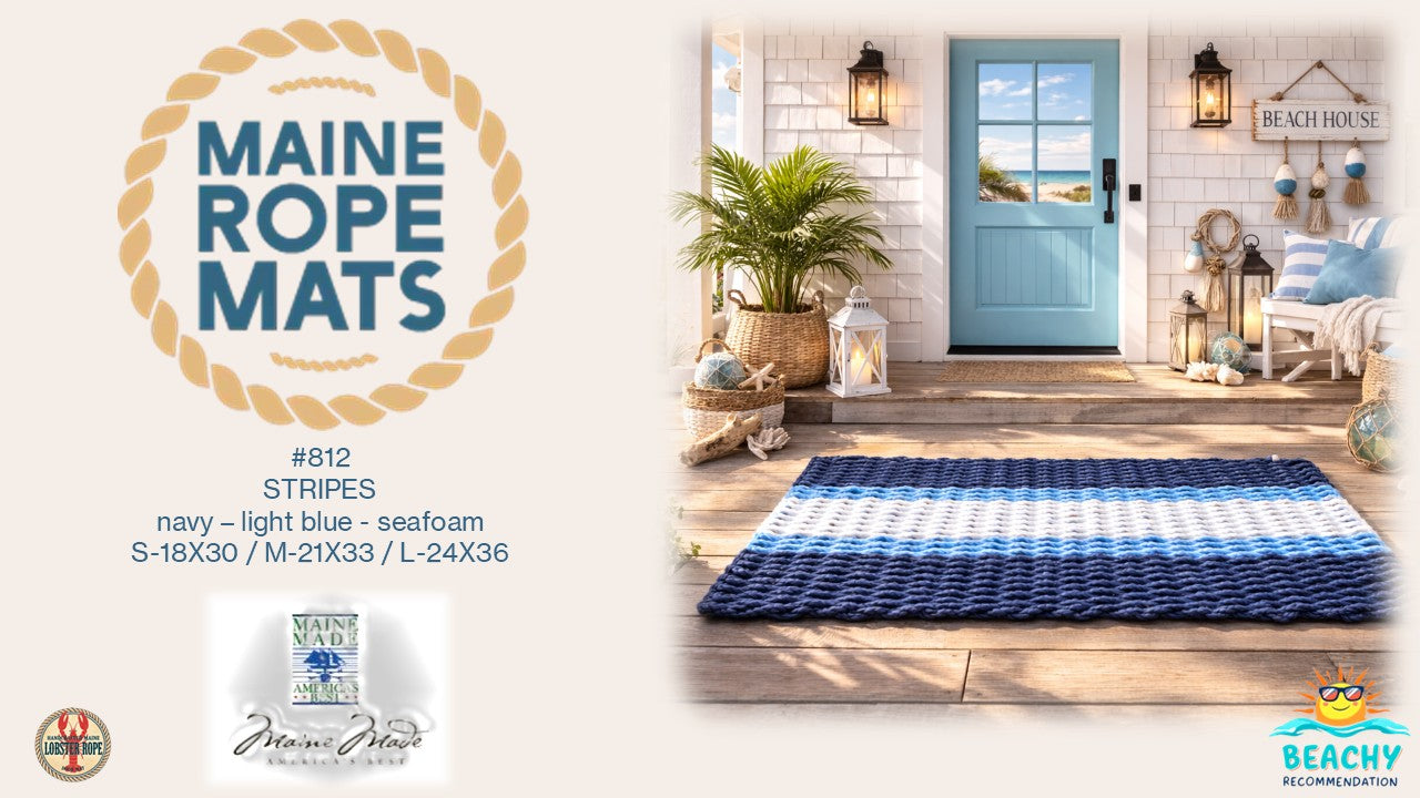 812 5S - Handcrafted Woven Maine Rope Door Mat