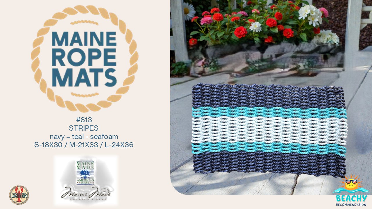 813 5S - Handcrafted Woven Maine Rope Door Mat