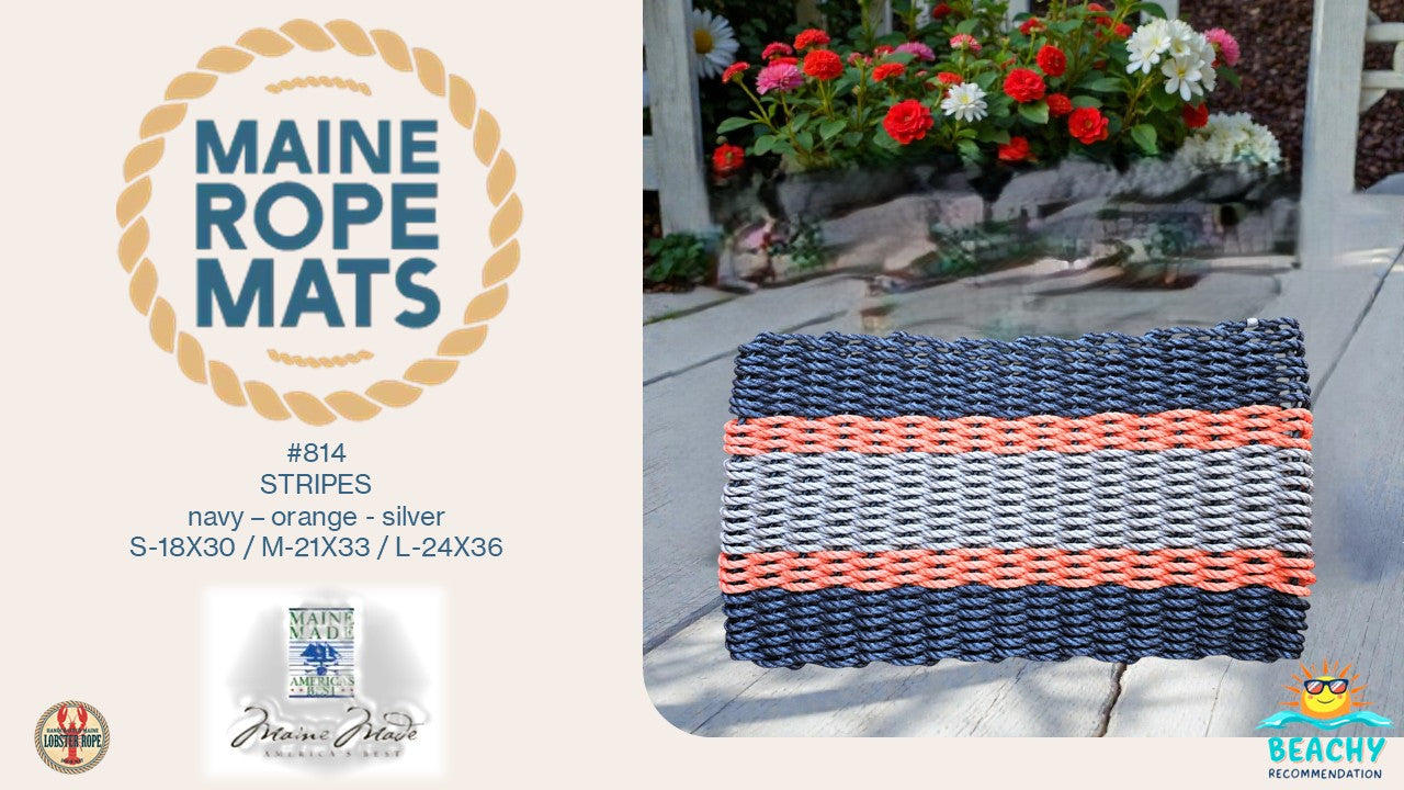 814 5S - Handcrafted Woven Maine Rope Door Mat