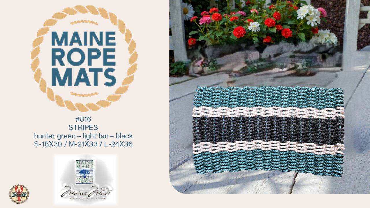 816 5S - Handcrafted Woven Maine Rope Door Mat