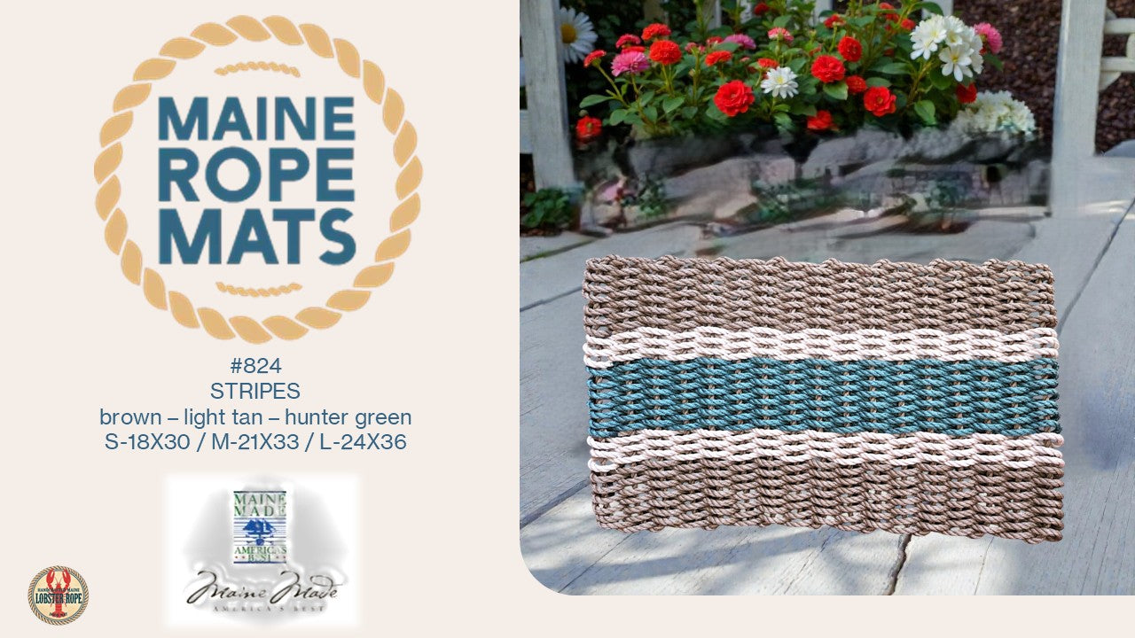 824 5S - Handcrafted Woven Maine Rope Door Mat