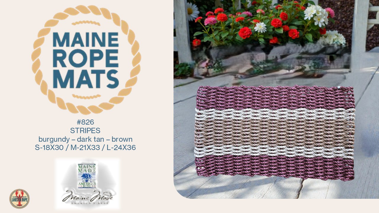 826 5S - Handcrafted Woven Maine Rope Door Mat