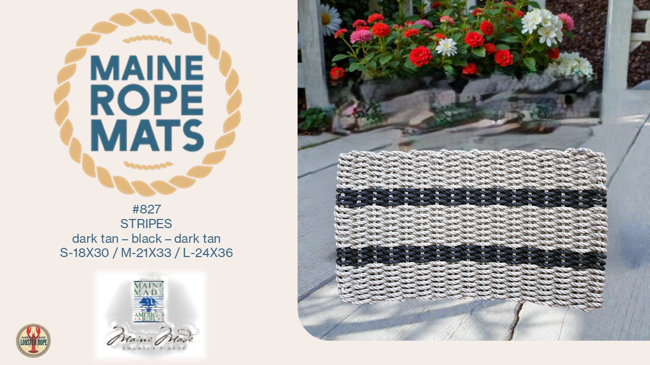827 5S - Handcrafted Woven Maine Rope Door Mat