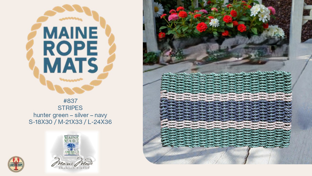 837 5S - Handcrafted Woven Maine Rope Door Mat