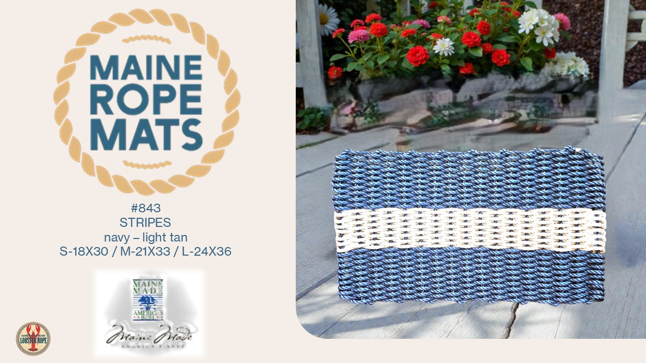 843 3S - Handcrafted Woven Maine Rope Door Mat
