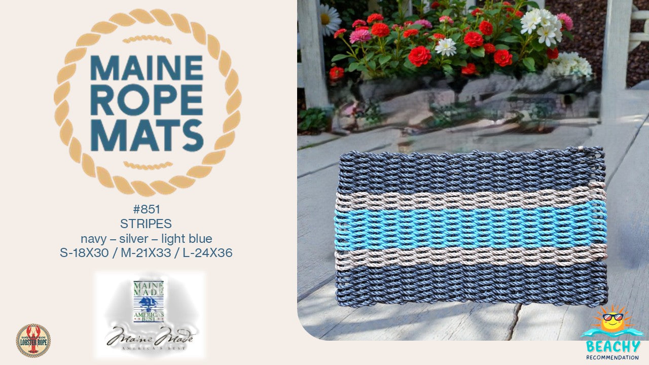 851 5S - Handcrafted Woven Maine Rope Door Mat
