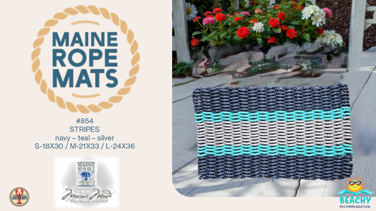 854 5S - Handcrafted Woven Maine Rope Door Mat