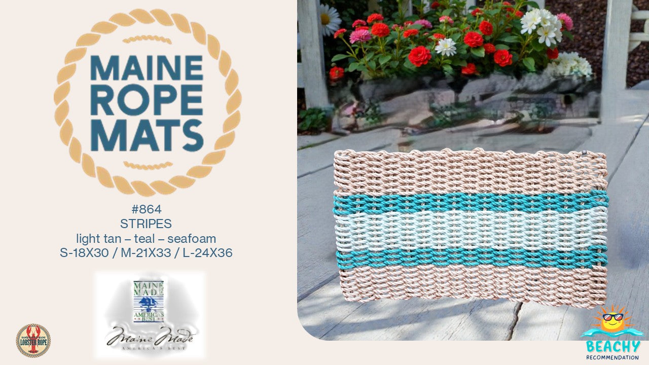 864 5S - Handcrafted Woven Maine Rope Door Mat