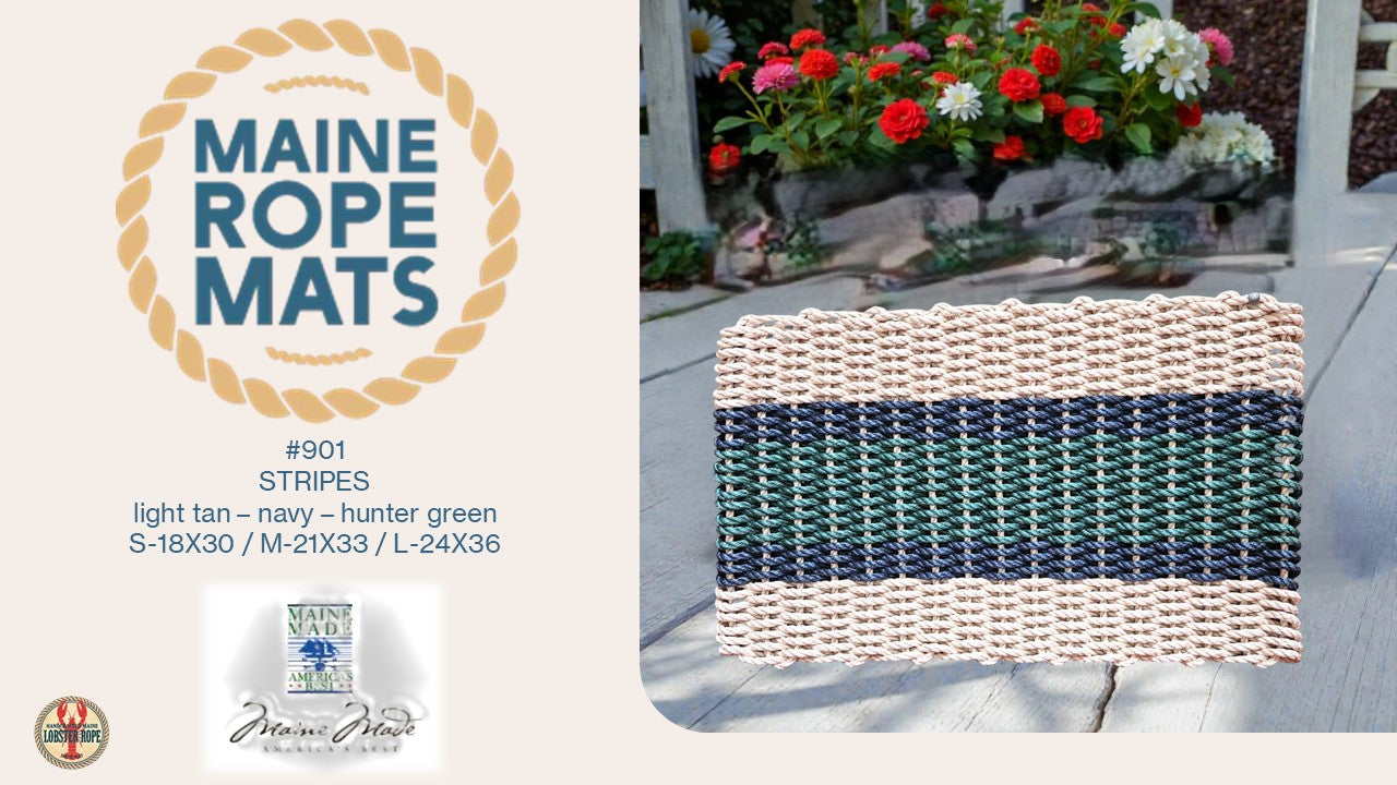 901 5S - Handcrafted Woven Maine Rope Door Mat