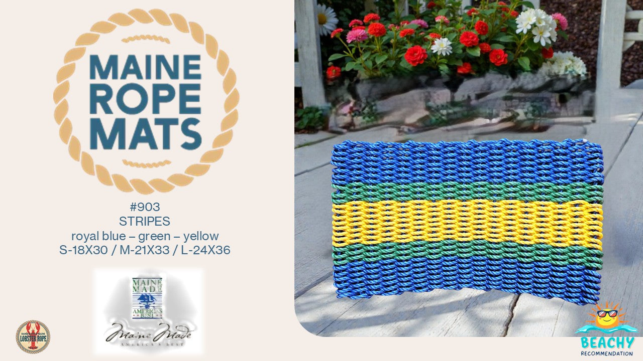 903 5S - Handcrafted Woven Maine Rope Door Mat