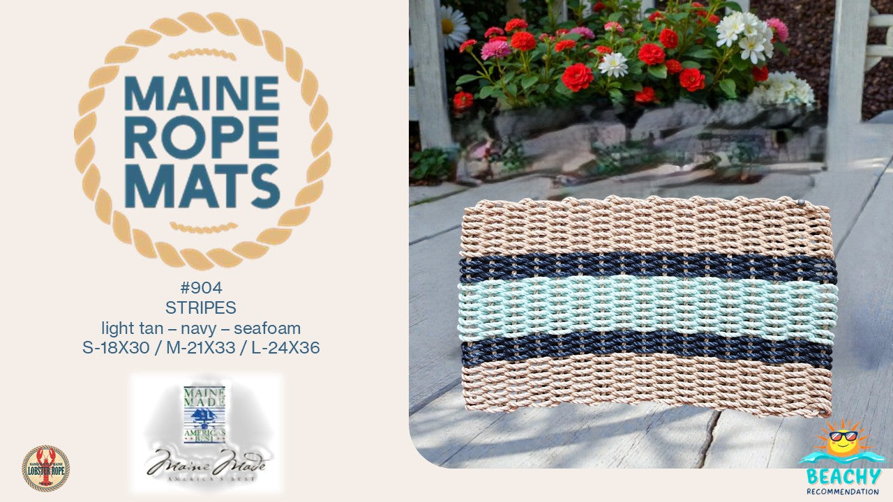 904 5S - Handcrafted Woven Maine Rope Door Mat