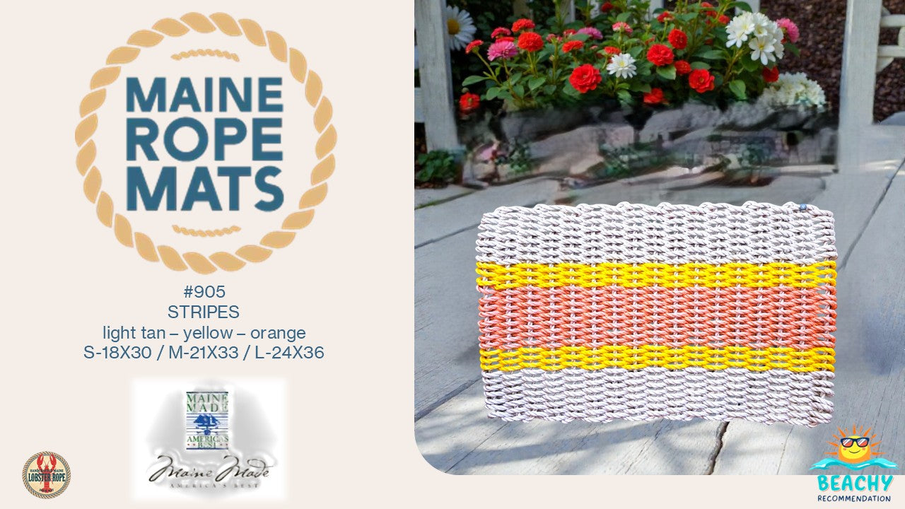 905 5S - Handcrafted Woven Maine Rope Door Mat