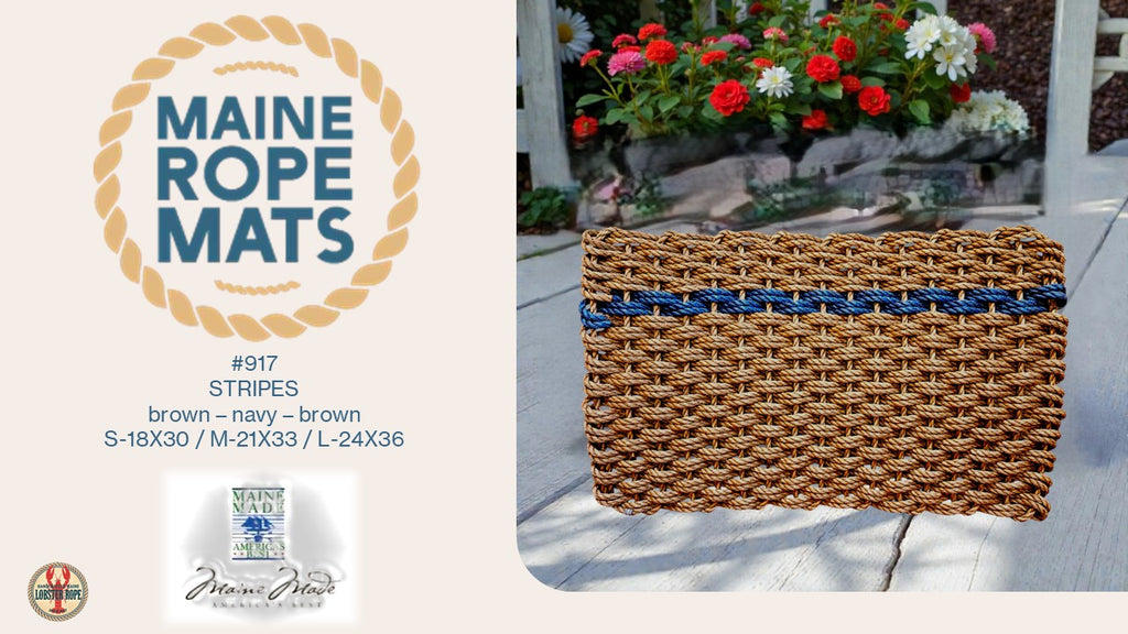 917 5S - Handcrafted Woven Maine Rope Door Mat