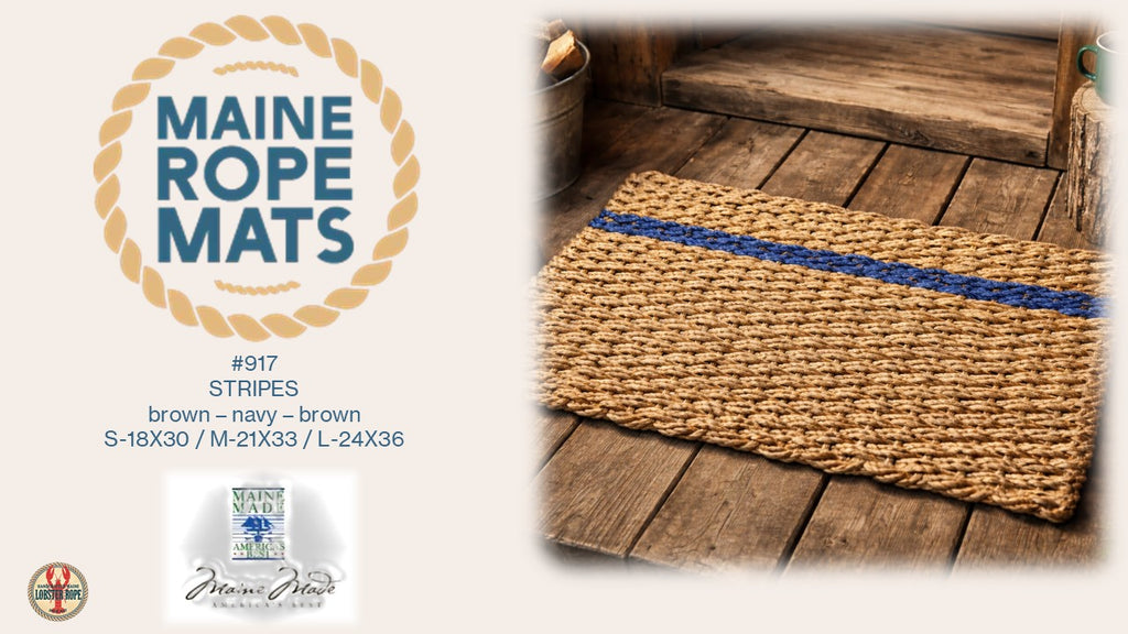917 5S - Handcrafted Woven Maine Rope Door Mat