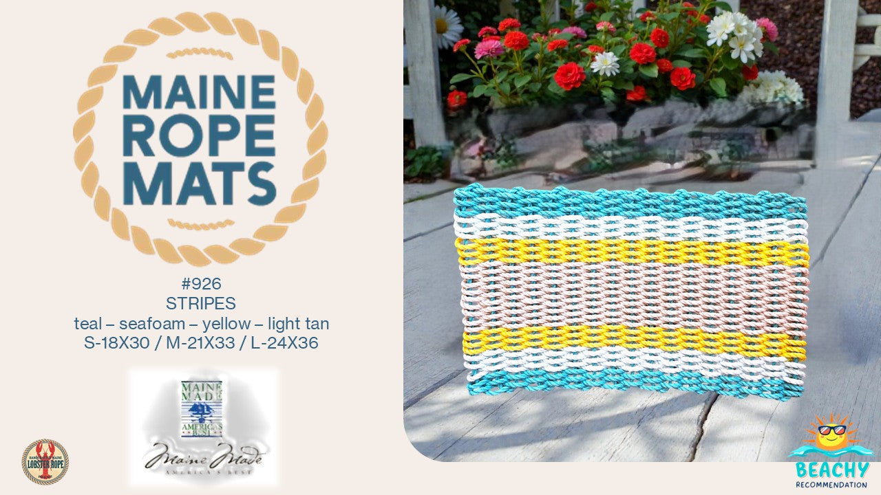 926 MS - Handcrafted Woven Maine Rope Door Mat