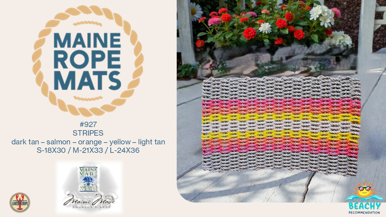 927 MS - Handcrafted Woven Maine Rope Door Mat