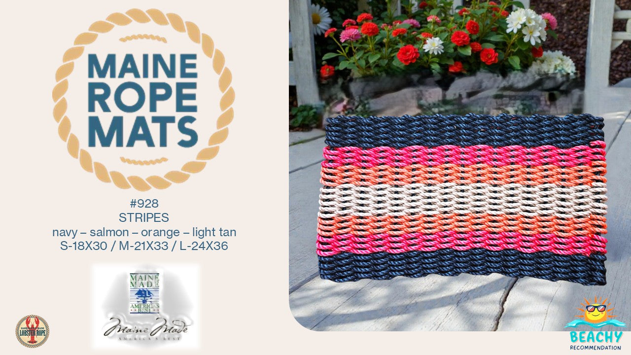 928 MS - Handcrafted Woven Maine Rope Door Mat