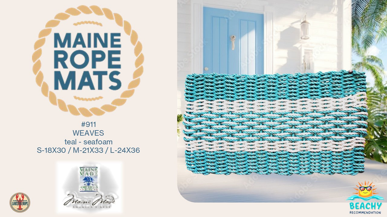 911 CW - Handcrafted Woven Maine Rope Door Mat