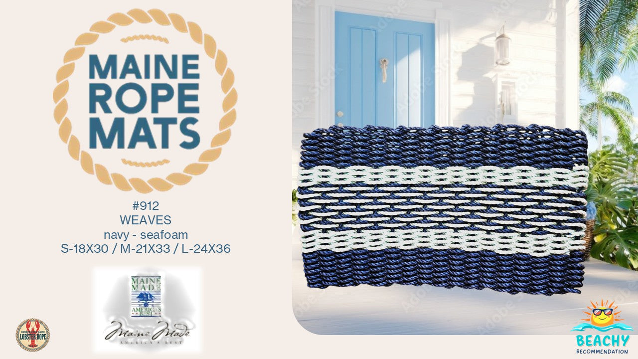 912 CW - Handcrafted Woven Maine Rope Door Mat