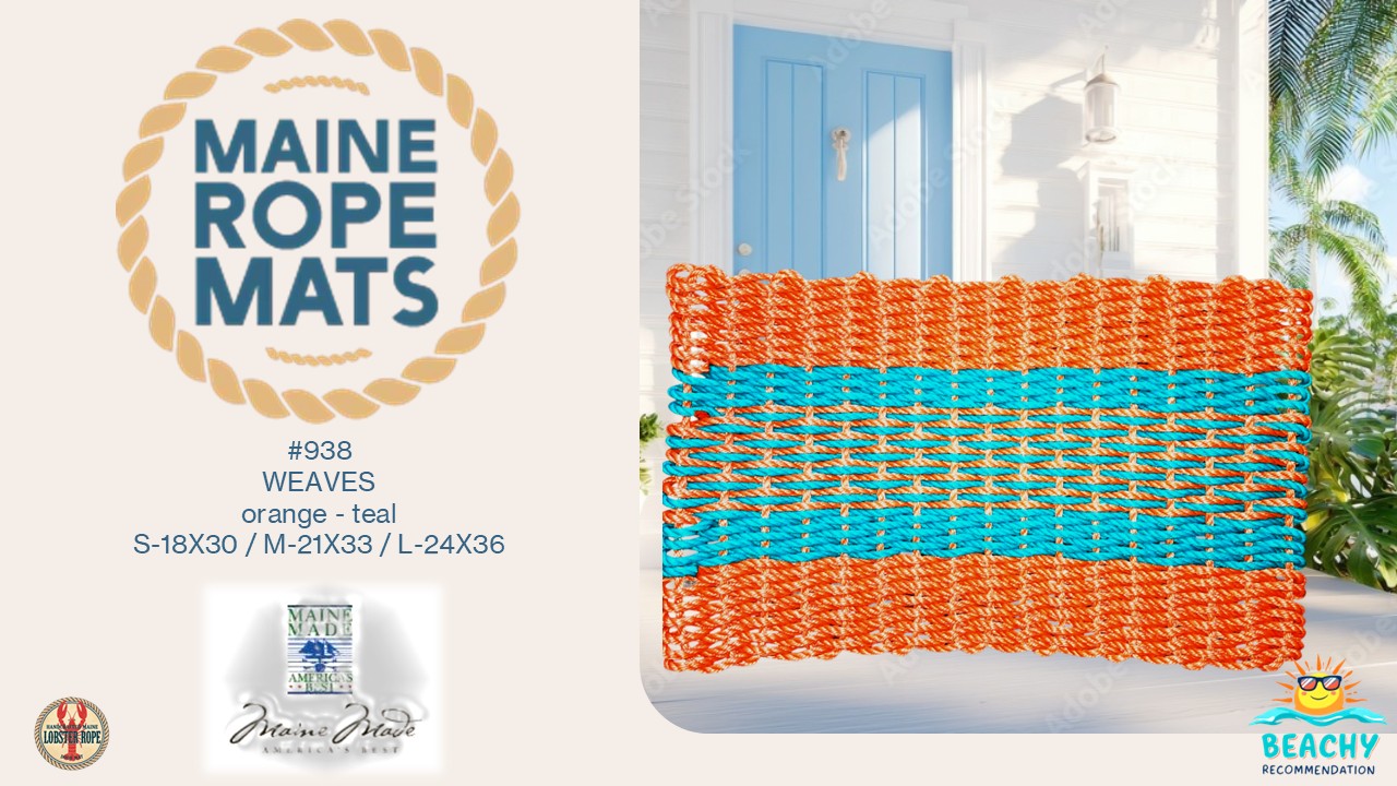 938 CW - Handcrafted Woven Maine Rope Door Mat