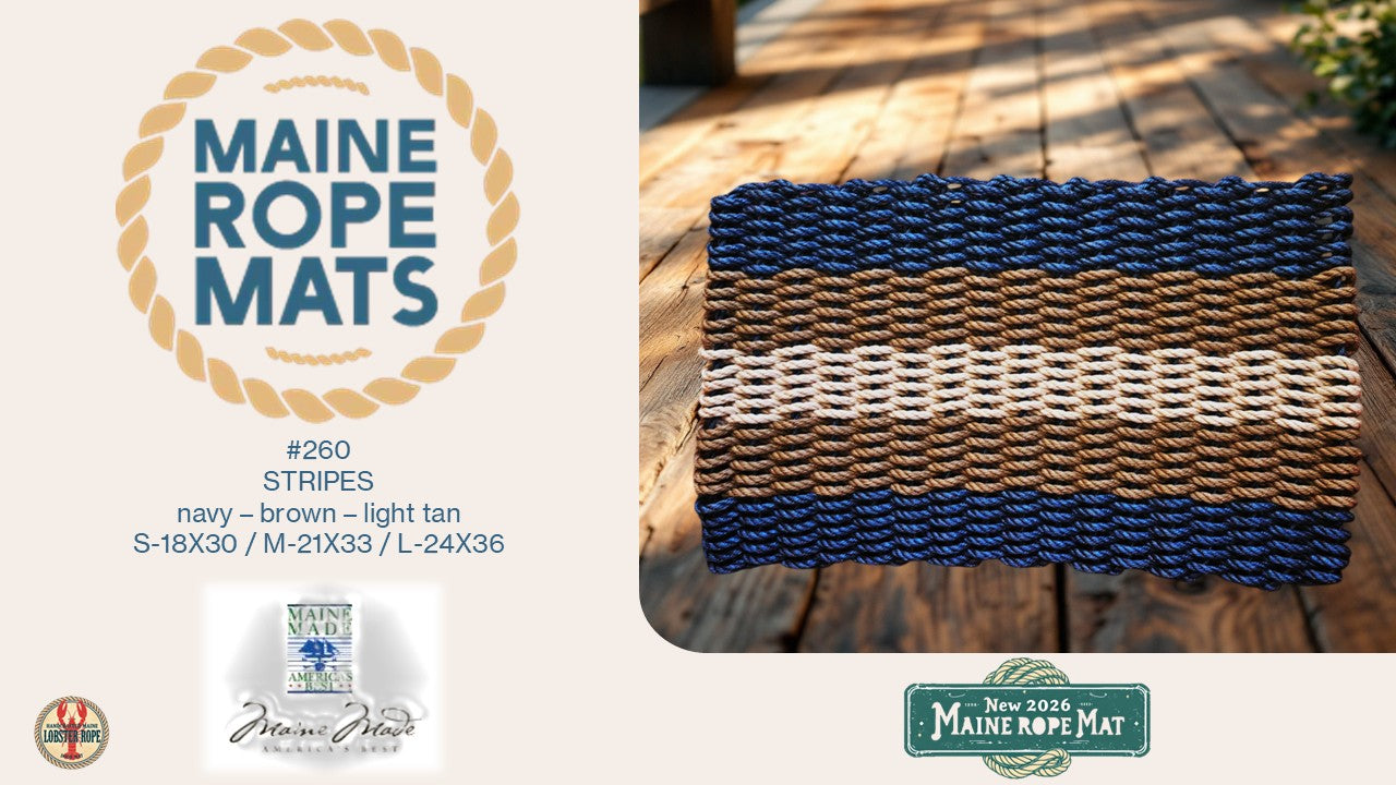 260 5S - Handcrafted Woven Maine Rope Door Mat