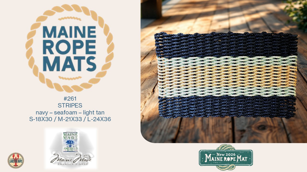 261 5S - Handcrafted Woven Maine Rope Door Mat