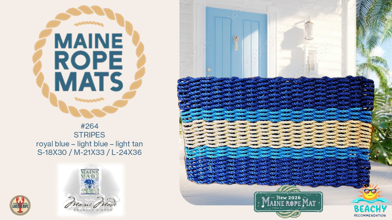264 5S - Handcrafted Woven Maine Rope Door Mat