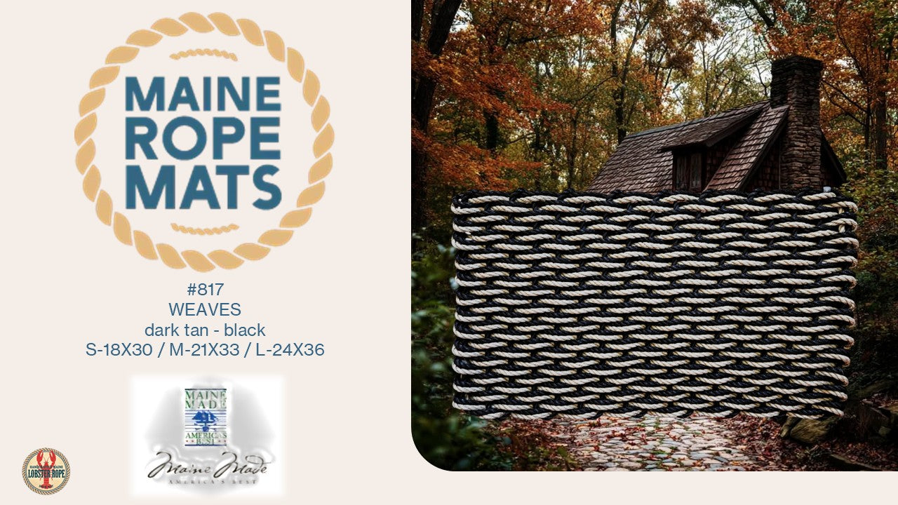 817 DW - Handcrafted Woven Maine Rope Door Mat