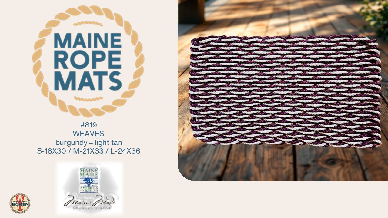 819 DW - Handcrafted Woven Maine Rope Door Mat