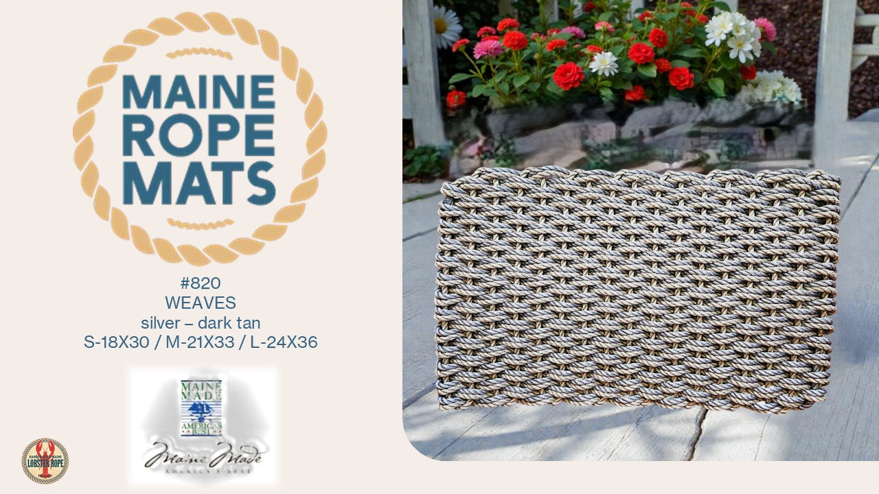 820 DW - Handcrafted Woven Maine Rope Door Mat