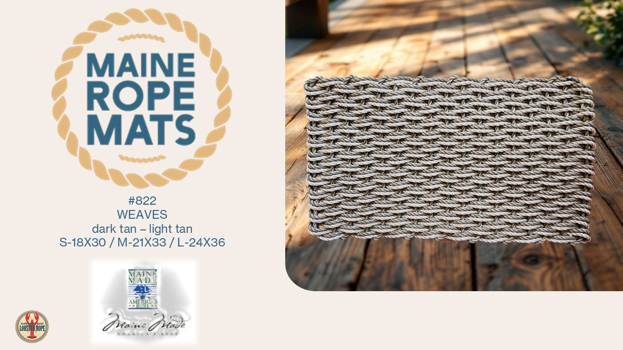 822 DW - Handcrafted Woven Maine Rope Door Mat