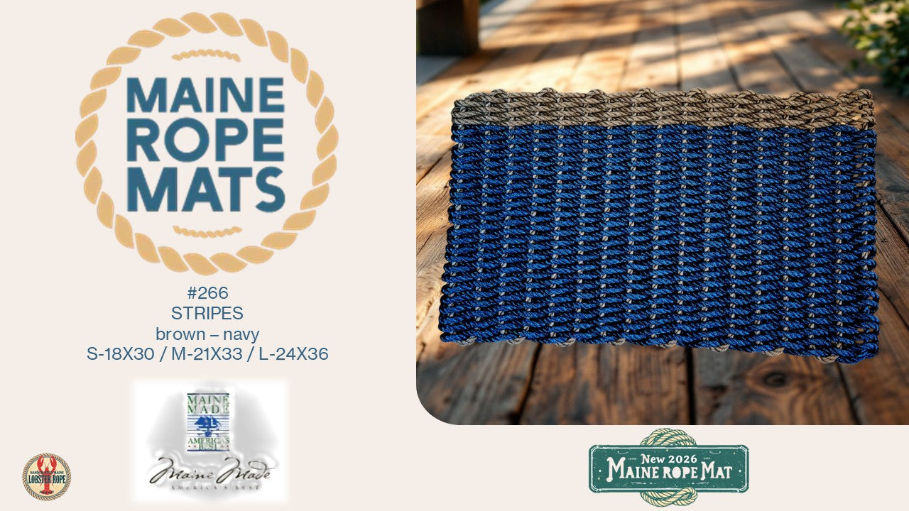 266 2S - Handcrafted Woven Maine Rope Door Mat