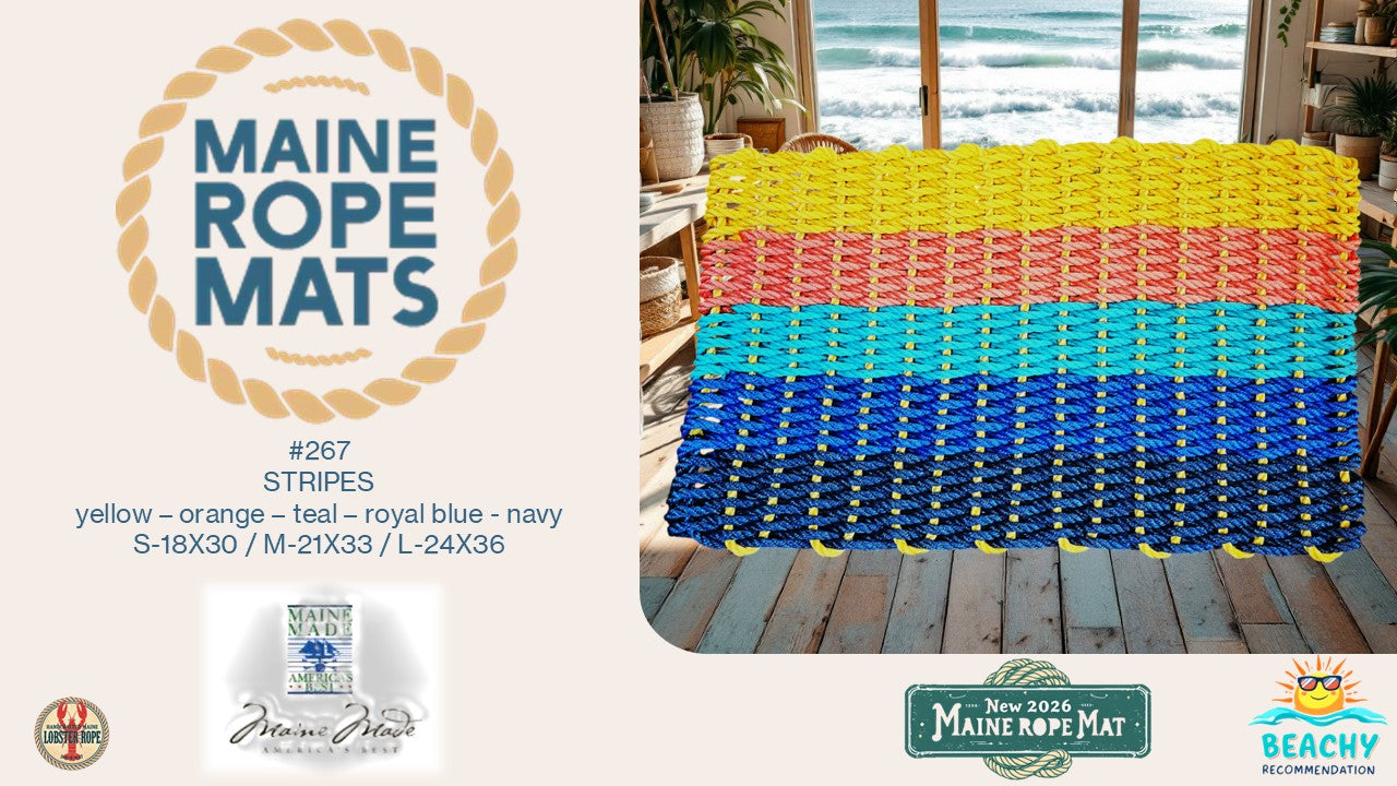 267 5S - Handcrafted Woven Maine Rope Door Mat