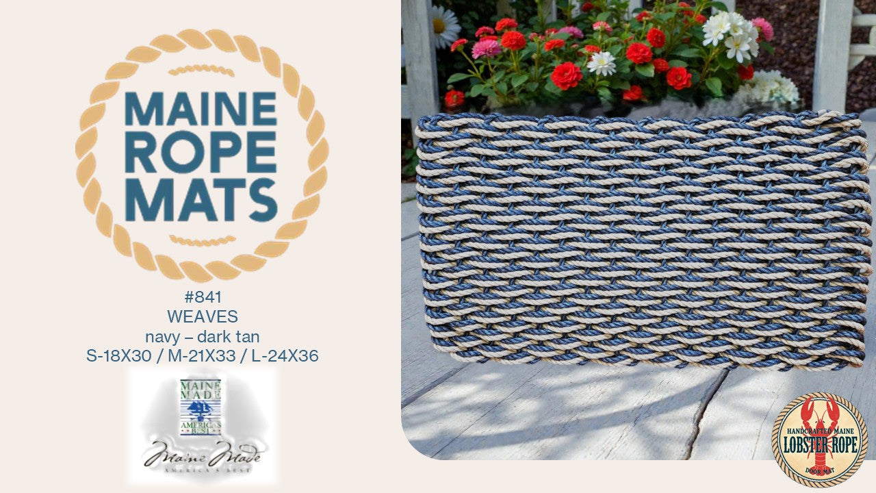 841 DW - Handcrafted Woven Maine Rope Door Mat