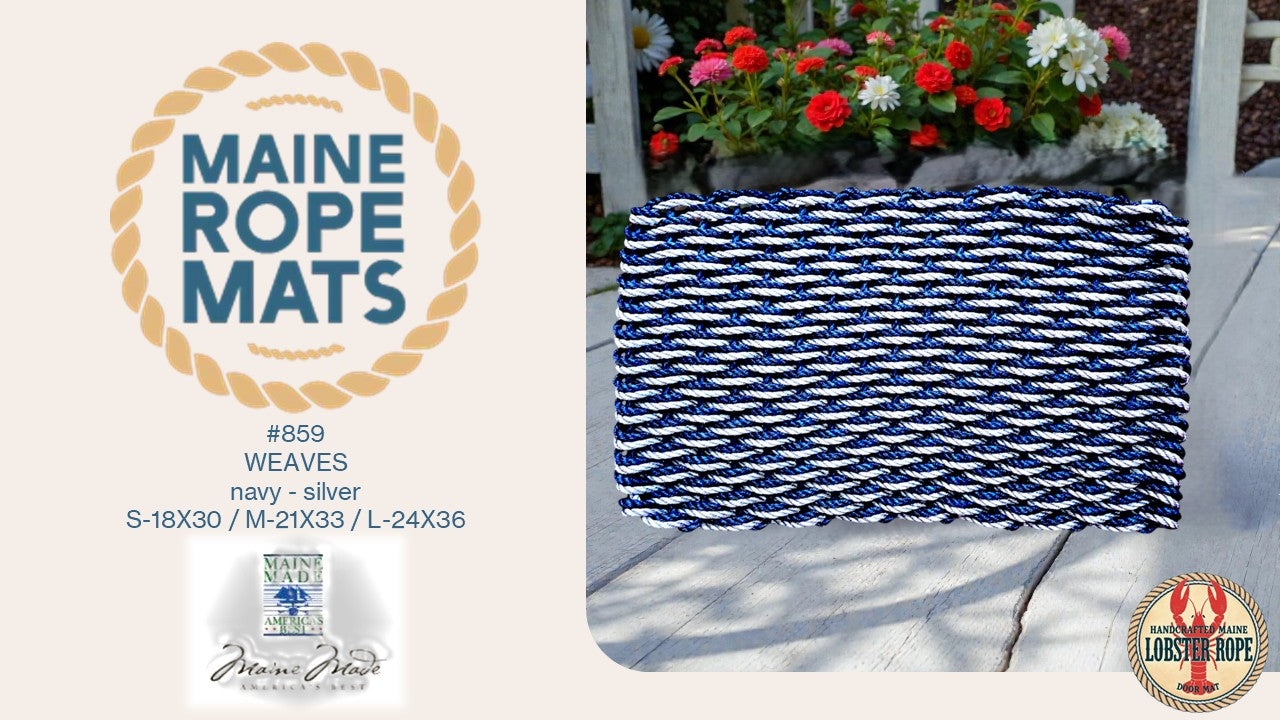 859 DW - Handcrafted Woven Maine Rope Door Mat
