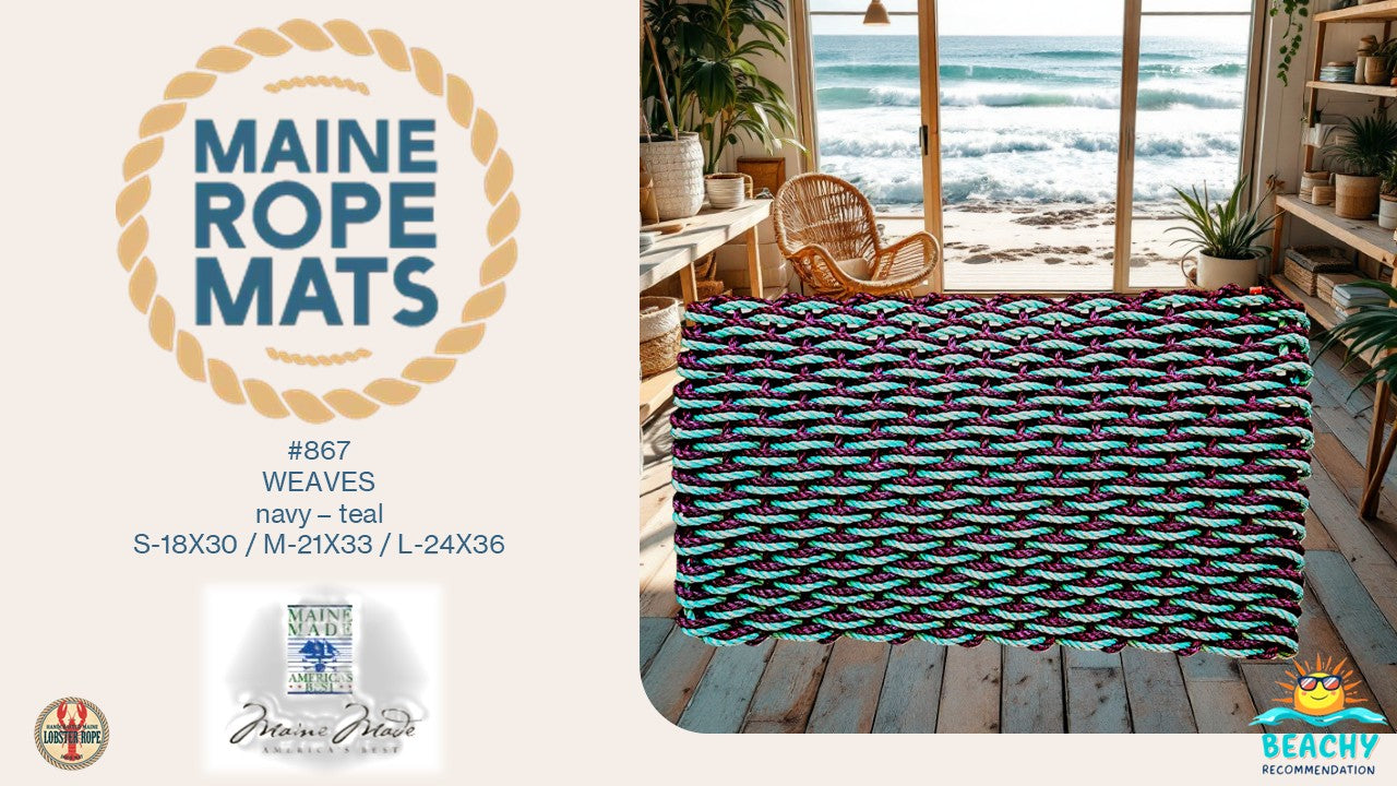 867 DW - Handcrafted Woven Maine Rope Door Mat