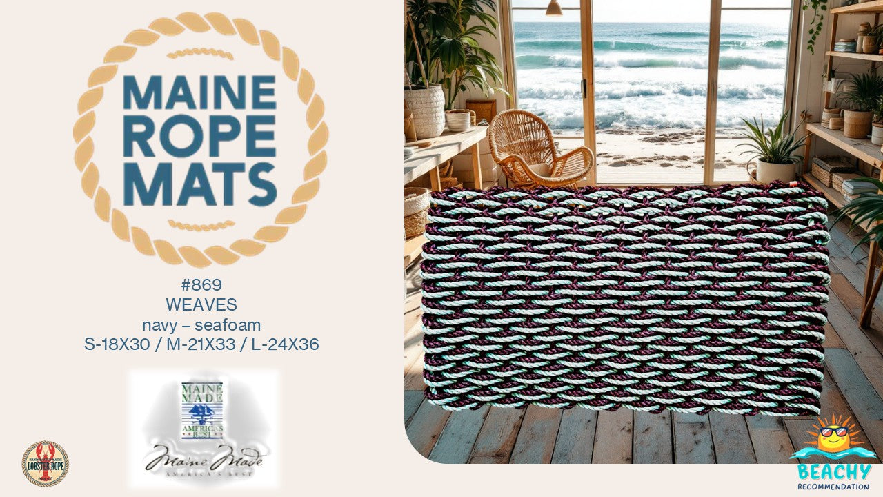 869 DW - Handcrafted Woven Maine Rope Door Mat