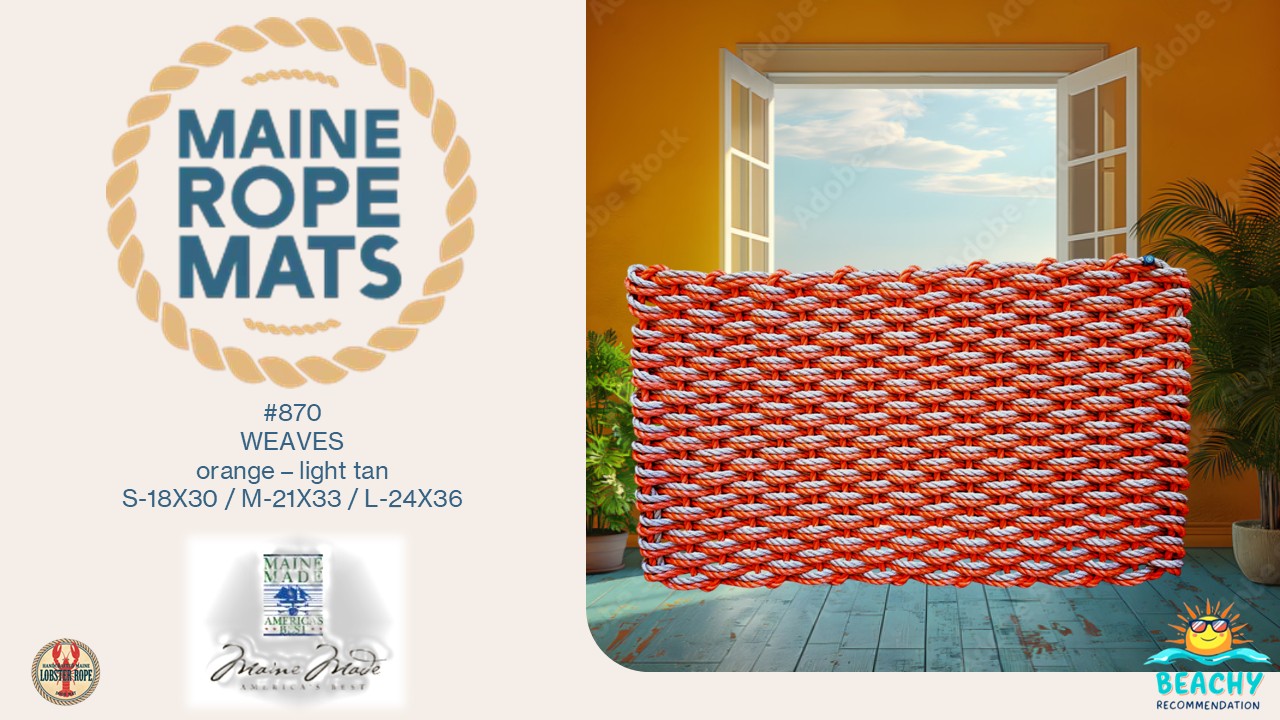 870 DW - Handcrafted Woven Maine Rope Door Mat