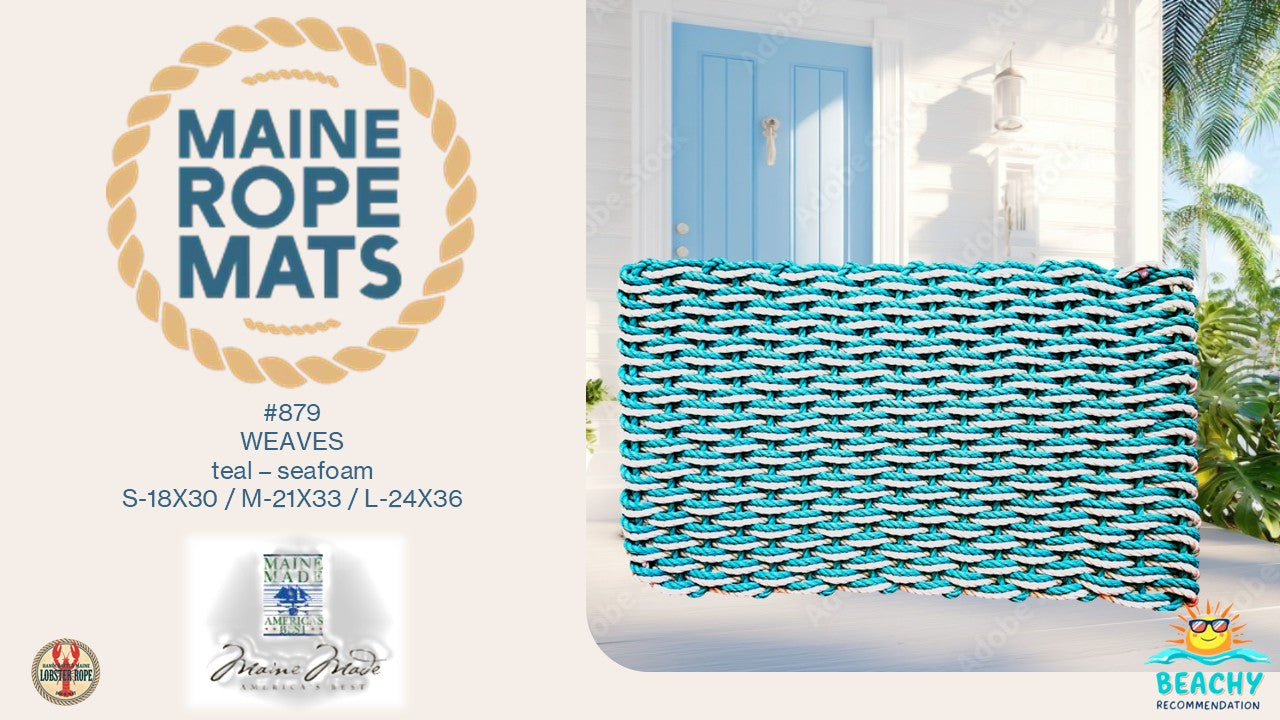 879 DW - Handcrafted Woven Maine Rope Door Mat