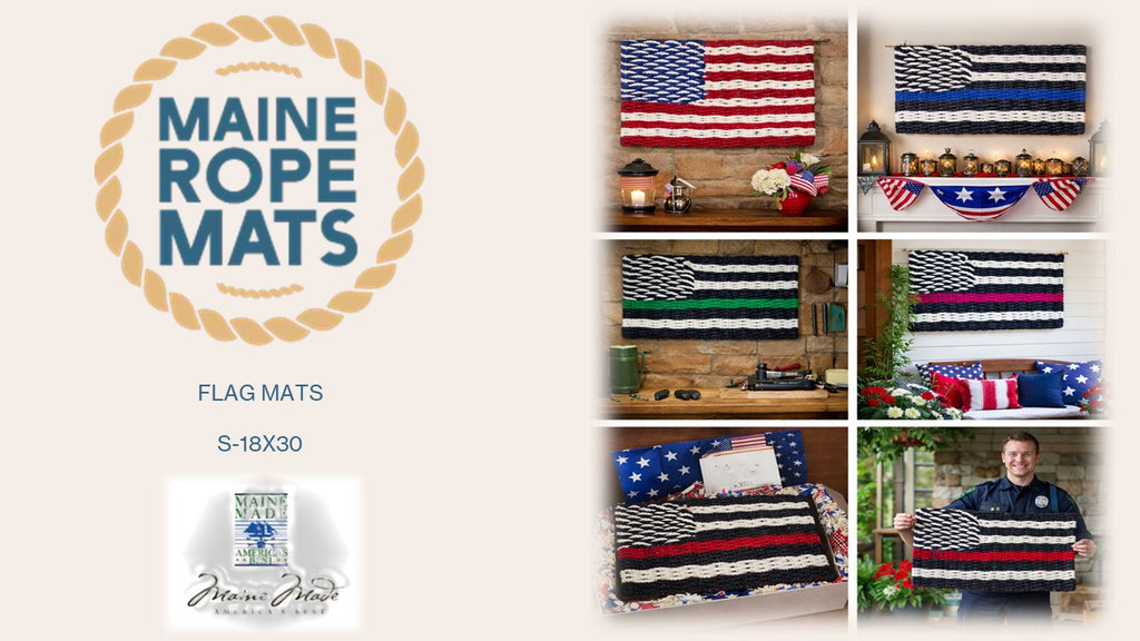FLAG DECO MATS - Handcrafted Woven Maine Rope Door Mat