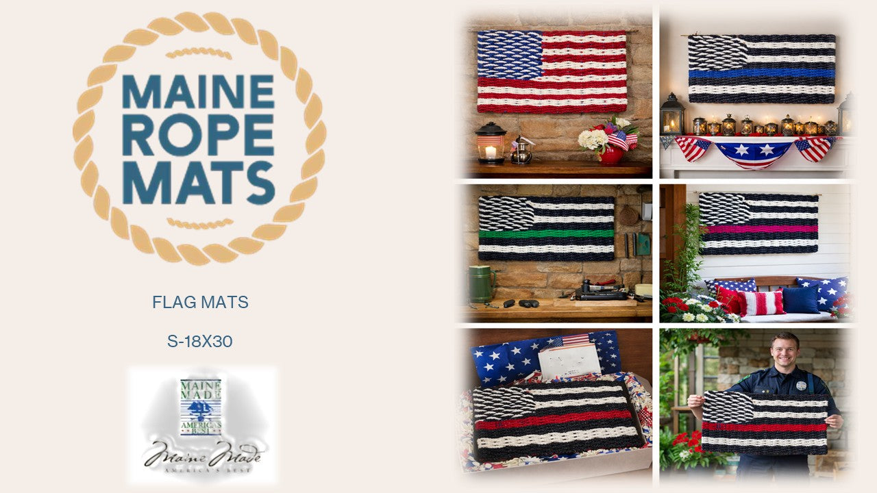 FLAG DECO MATS - Handcrafted Woven Maine Rope Door Mat