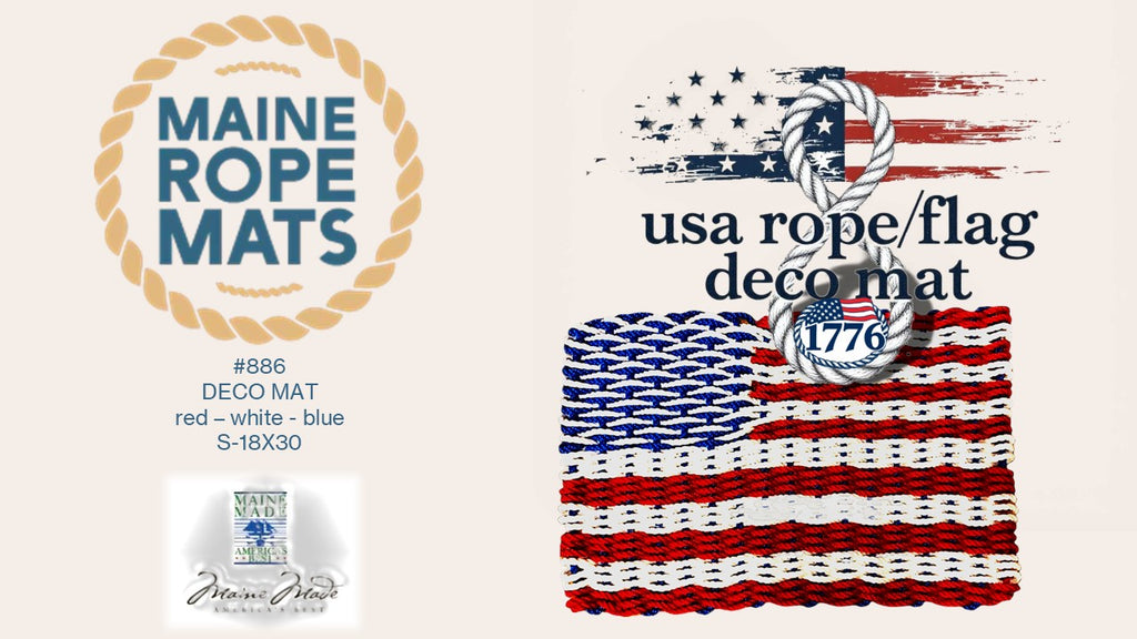 FLAG DECO MATS - Handcrafted Woven Maine Rope Door Mat