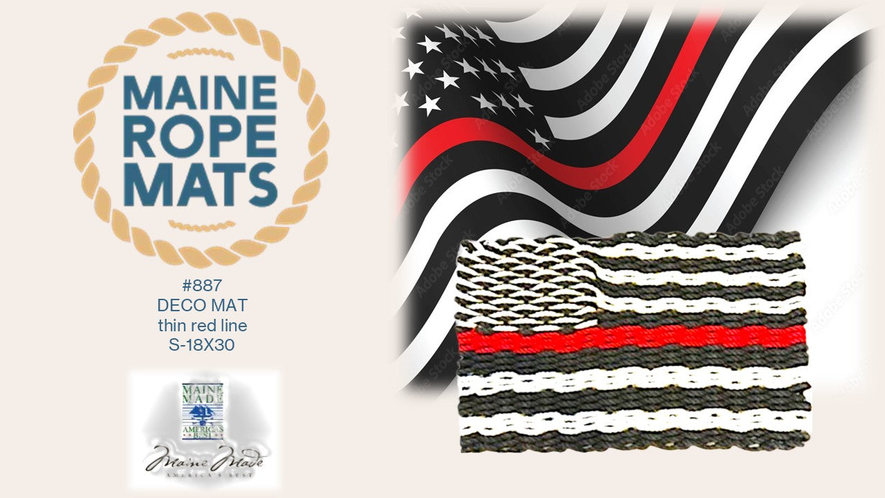 FLAG DECO MATS - Handcrafted Woven Maine Rope Door Mat