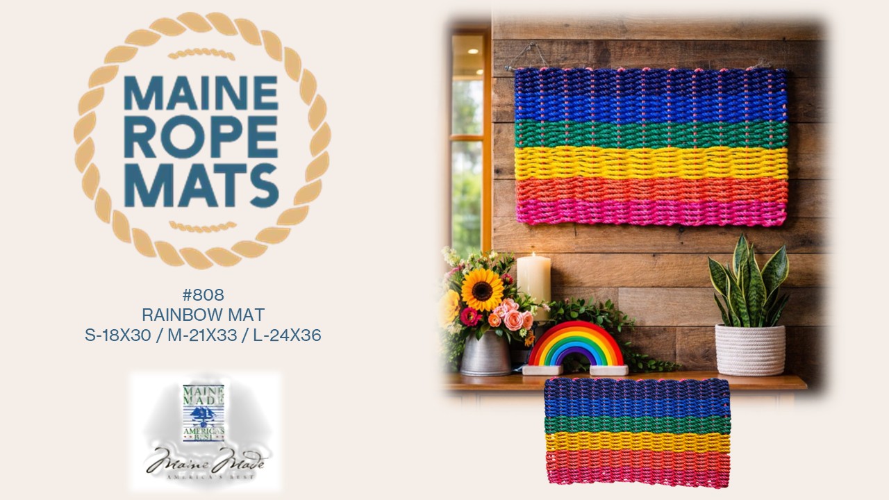 808 MS - Handcrafted Woven Maine Rope Door Mat