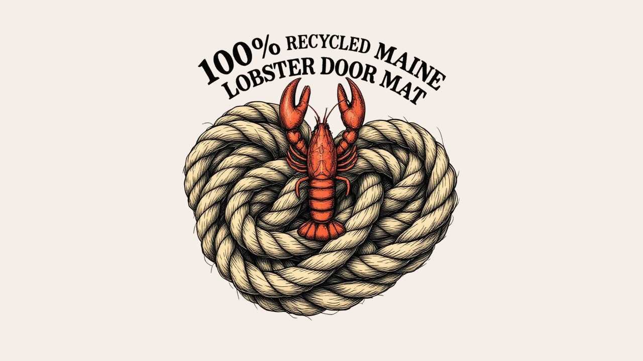 RECYCLE / UPCYCLE - Handcrafted Woven Maine Rope Door Mat